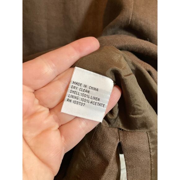 Talbots Brown Mini Dress with White Trim - Picture 2 of 15